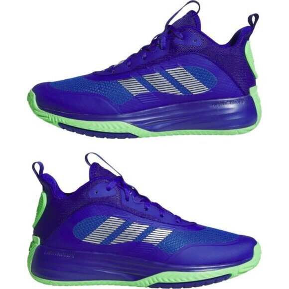 ⚡Adidas Men Lucid Blue/Silver Metallic/Lime Burst Lightweight MESH Shoes - Picture 8 of 8
